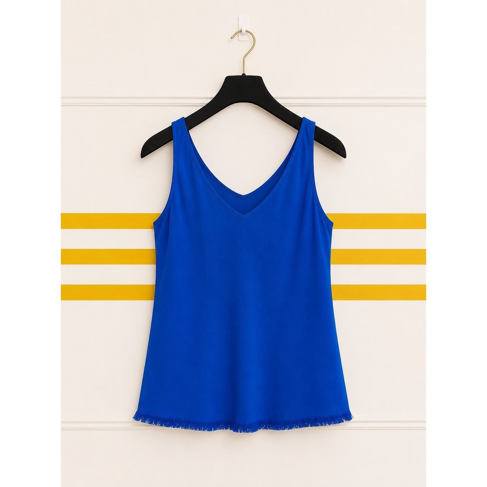 PHARAOH Royal Blue Scoop Neck Tank Top | Coastal Grandma Summer Style chic